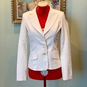Vintage Arden B cream fully lined dress blazer in size 2
